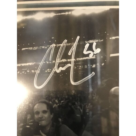 Chris Long Autograph Signed Philadelphia Eagles SB LII 8x10 Photo Framed JSA - Picture 2 of 5